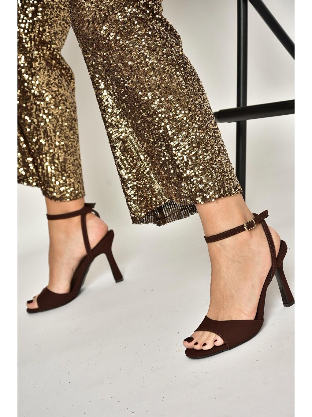 Kahverengi Kadın Topuklu Ayakkabı Y997264604-3