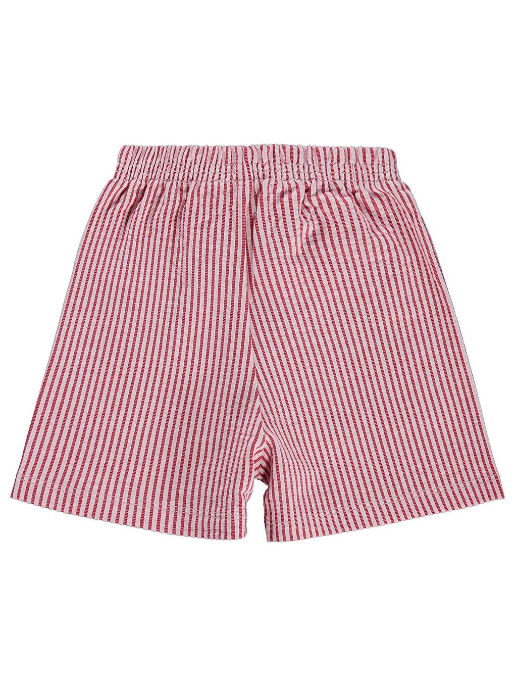 Boys Köpekbalığı Kendinden Çizgili 2-5 Yaş Şort - Kırmızı-1