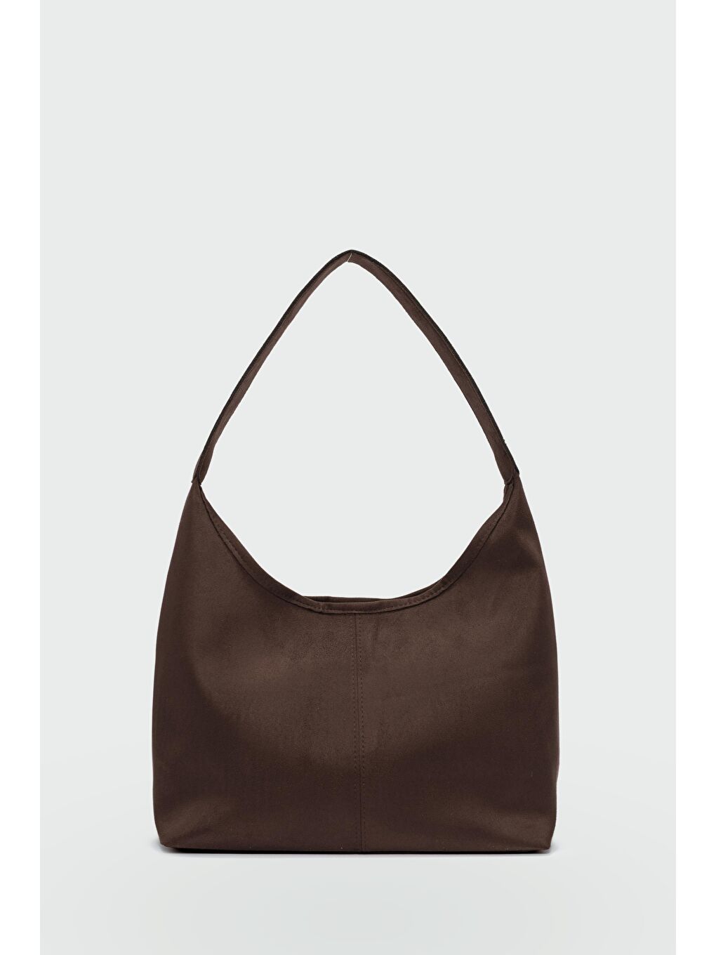 Kahverengi Moka Troklu Süet Omuz Çantası Kahve-3