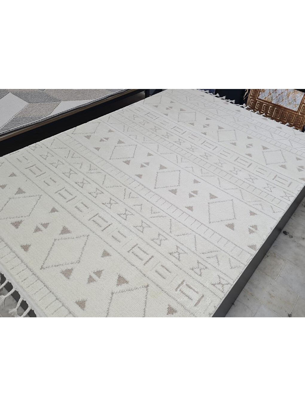 Life Krem Bej Dikdörtgen Halı 160x230cm-1