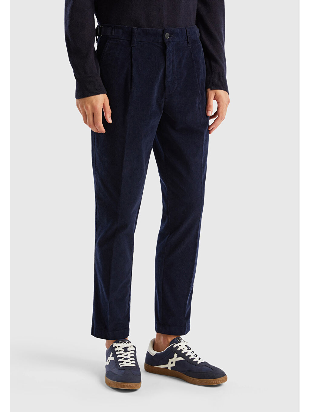 Lacivert Slim Fit Pileli Kadife Erkek Pantolon