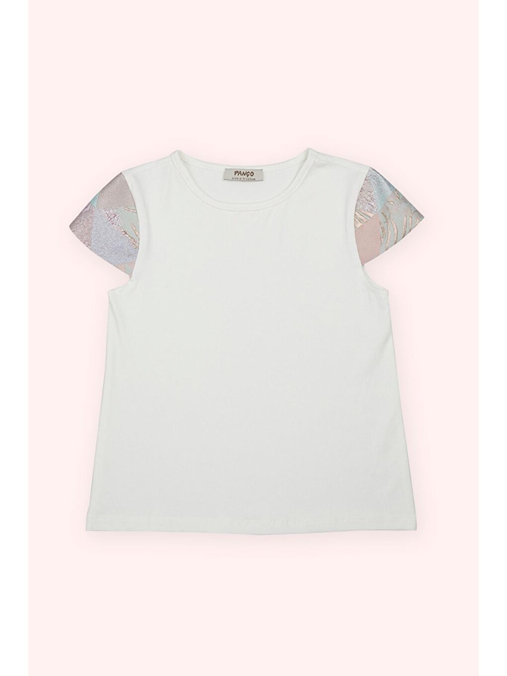 Kız Çocuk Yumuşak Dokulu T-Shirt Ekru