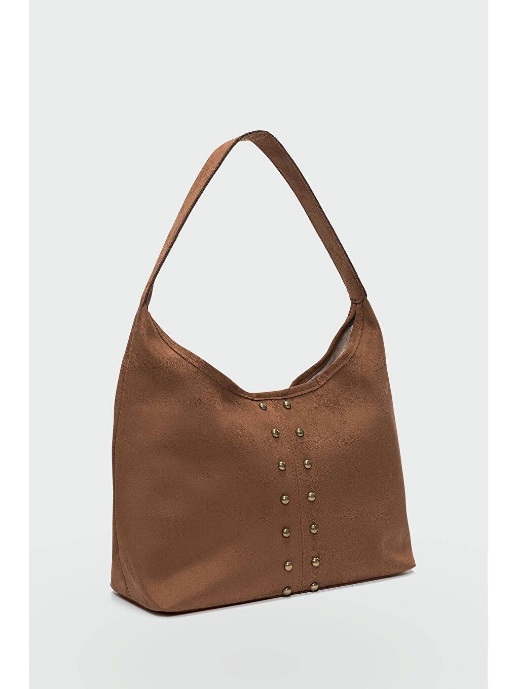 Kahverengi Moka Troklu Süet Omuz Çantası Taba-1