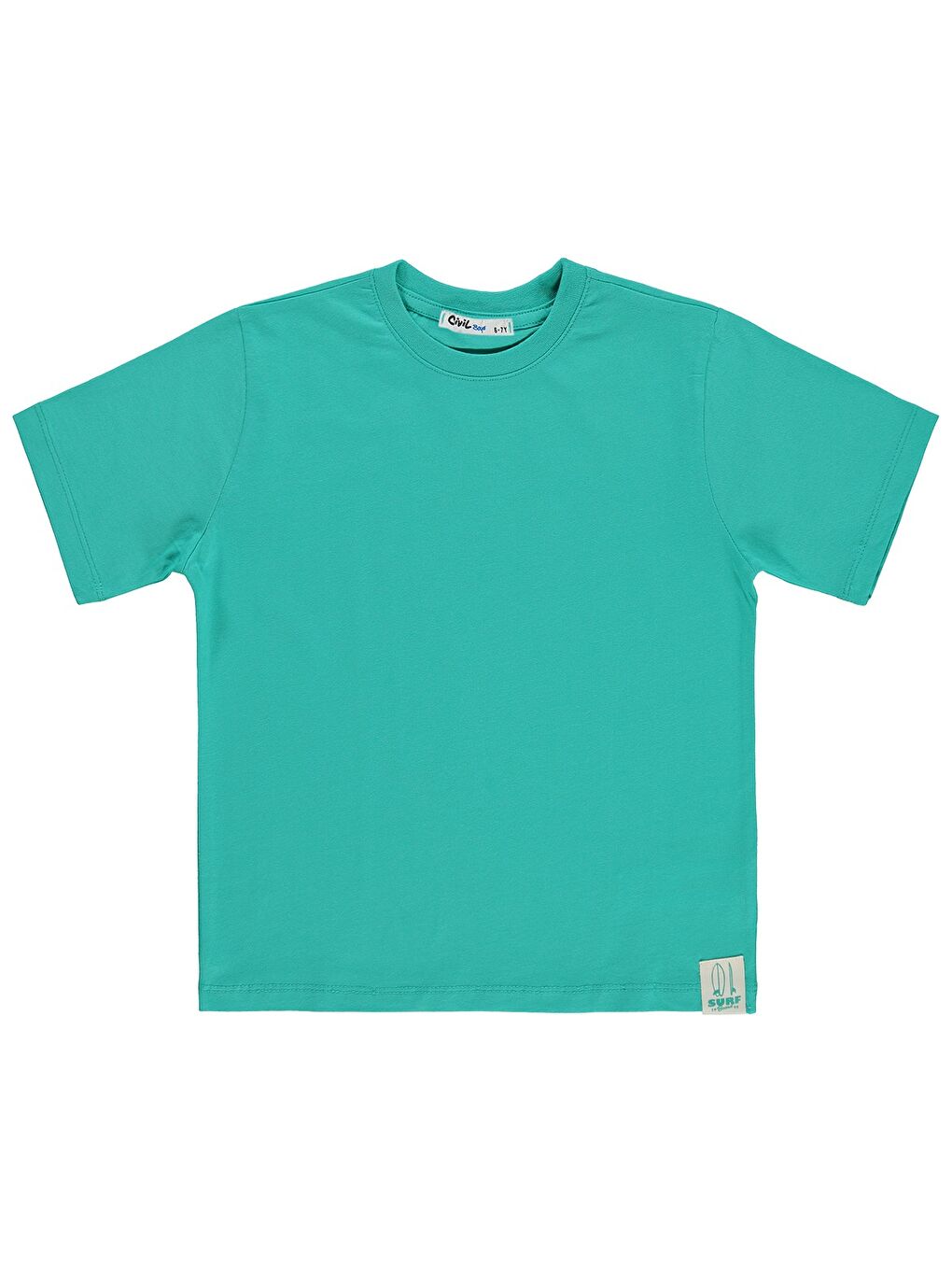 Haki Boys Basic Surf Etiketli 6-9 Yaş Tişört - Yeşil