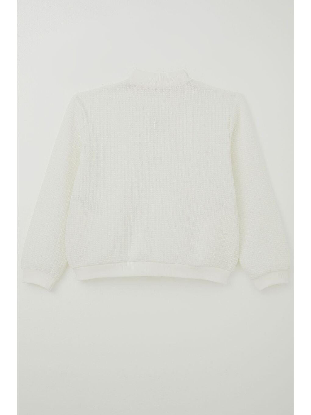 Kız Çocuk Hırka Fermuarlı Arma Detaylı Ekru (9-14 Yaş)-1