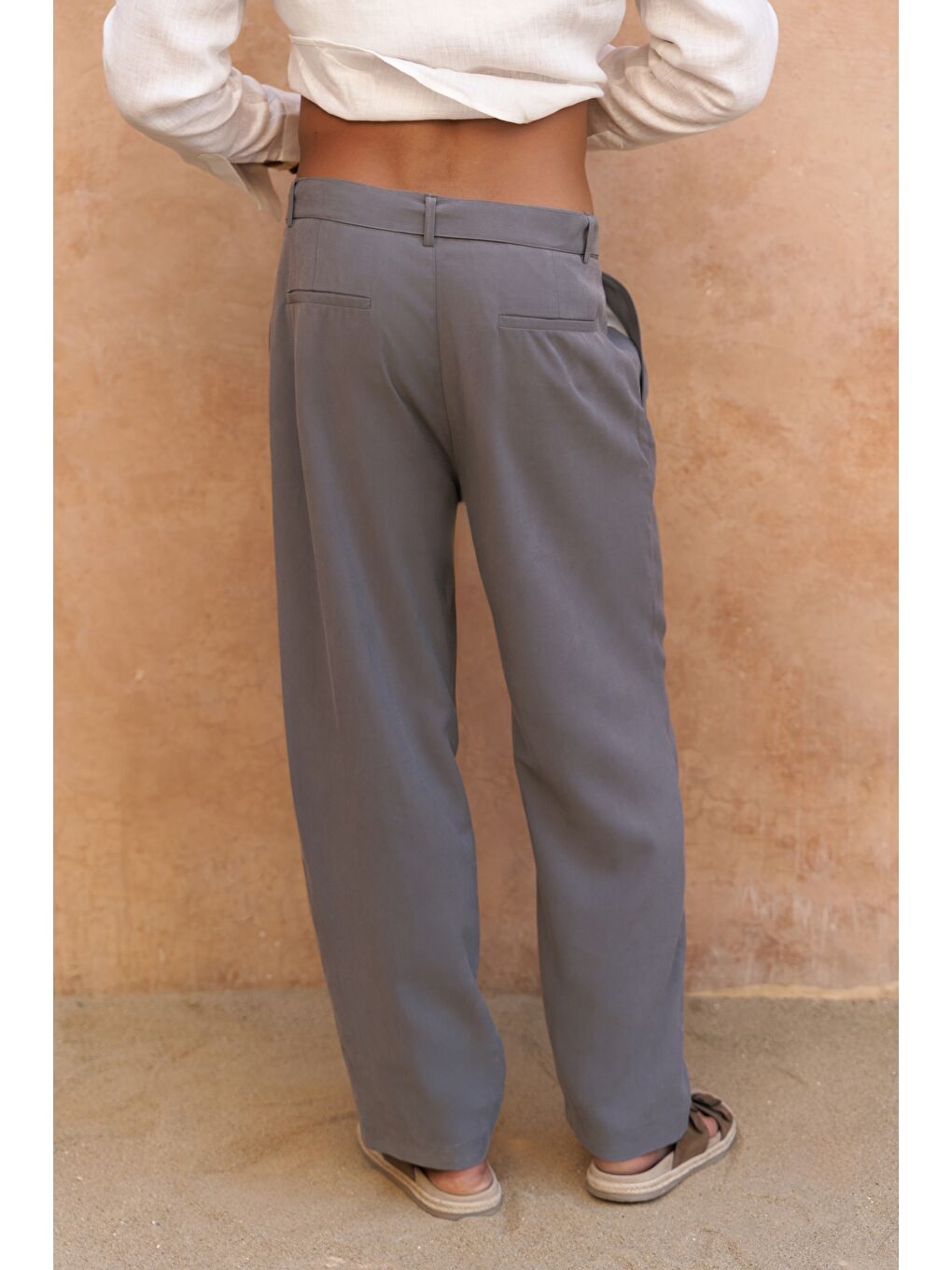 Lorenza Kemer Detay Antrasit Erkek Pantolon-2