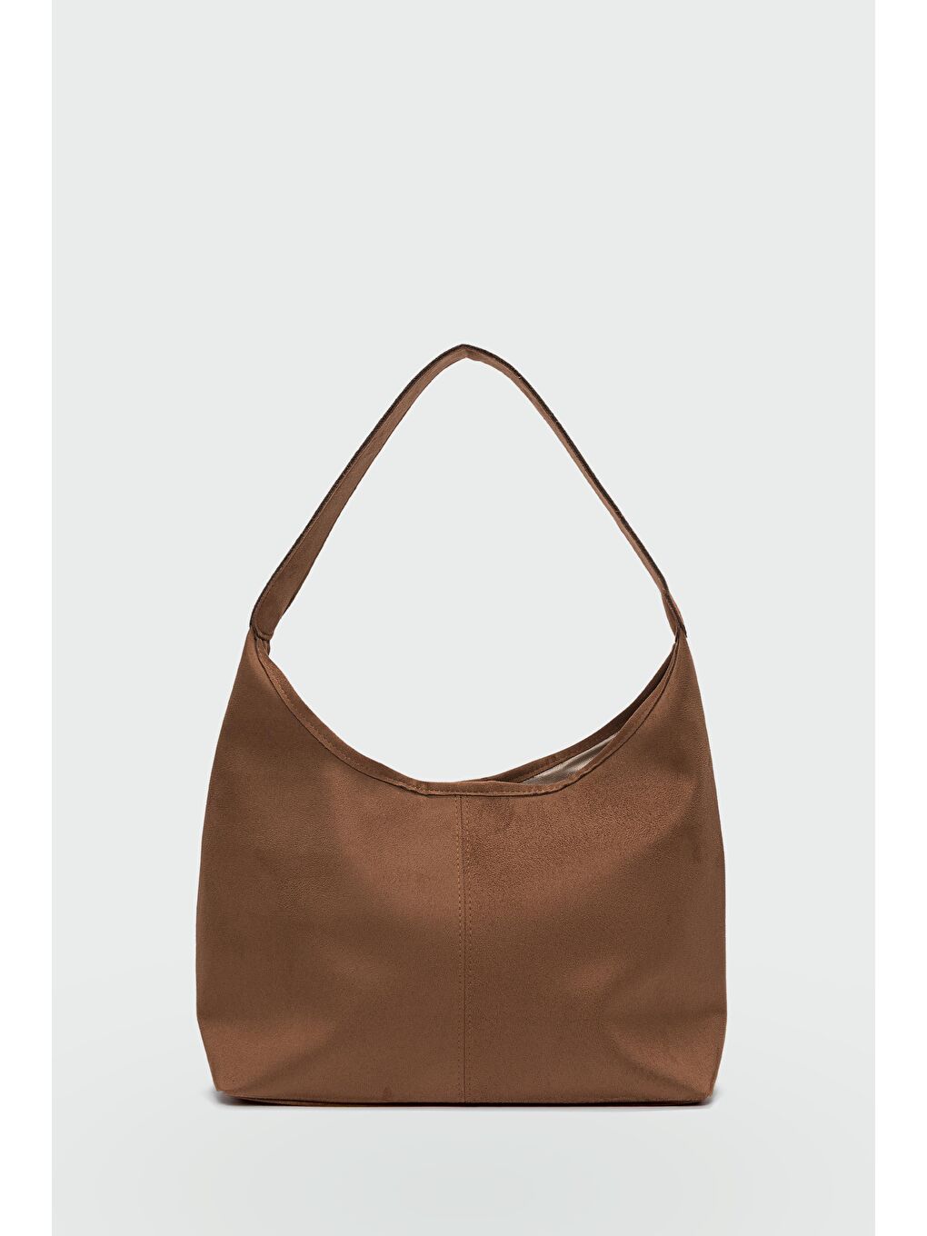 Kahverengi Moka Troklu Süet Omuz Çantası Taba-3