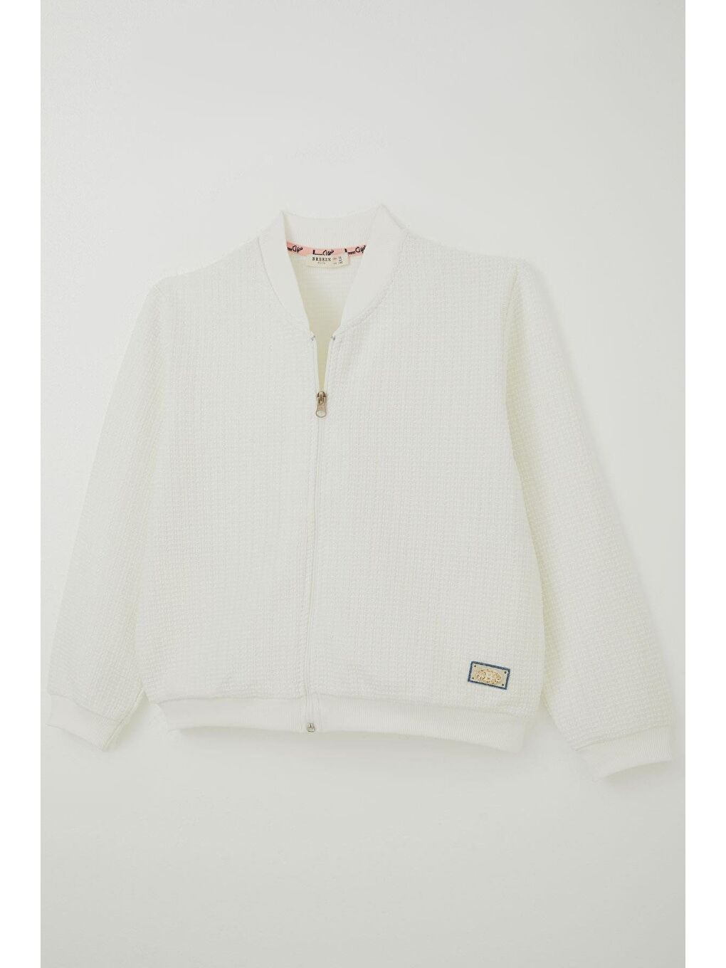 Kız Çocuk Hırka Fermuarlı Arma Detaylı Ekru (9-14 Yaş)-2