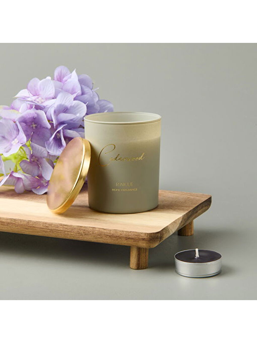 RAKLE Elegant Cedarwood Mum - Gri - 120 gr - 1