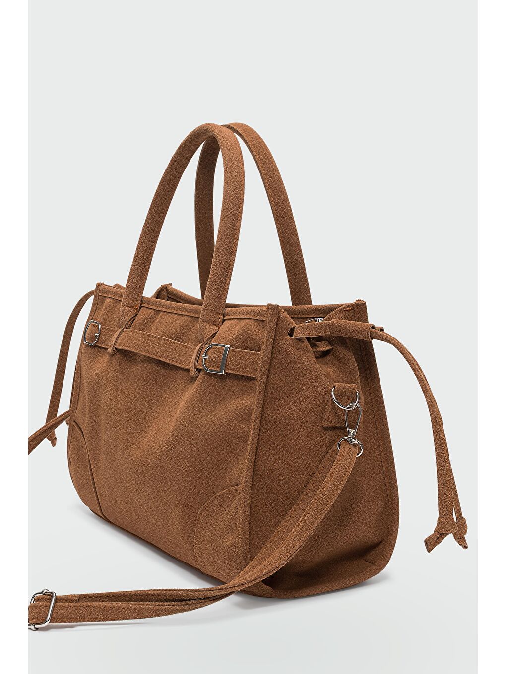 Kahverengi Fabiana Süet Omuz Çanta Taba-1