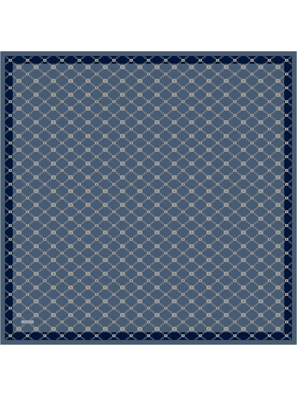 İndigo Saf İpek Twill Eşarp 9530D 53-4