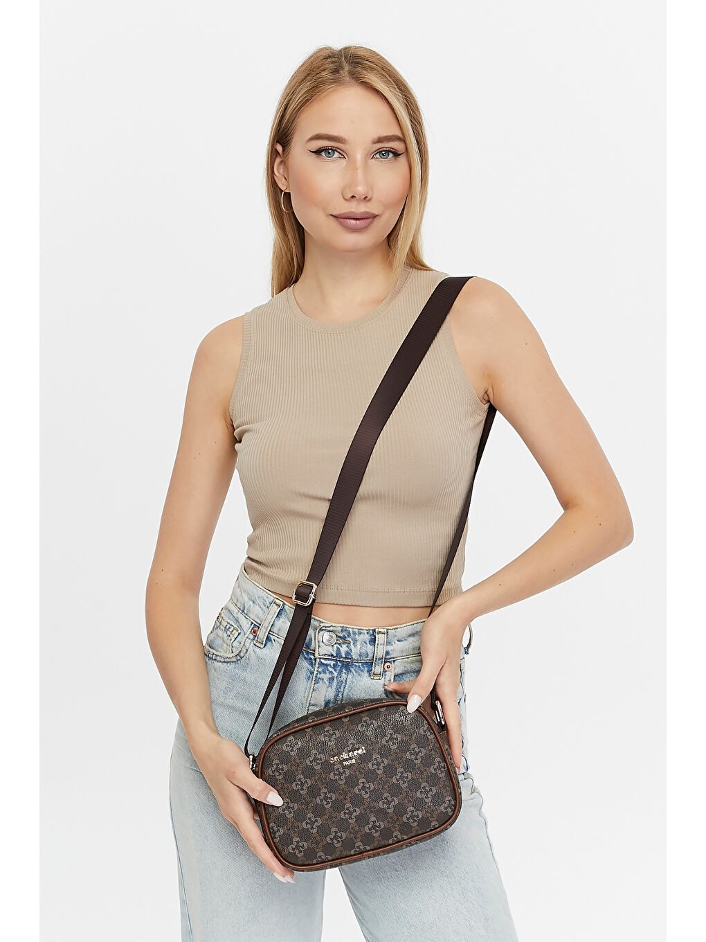 Kahverengi Kadın Çapraz Çanta