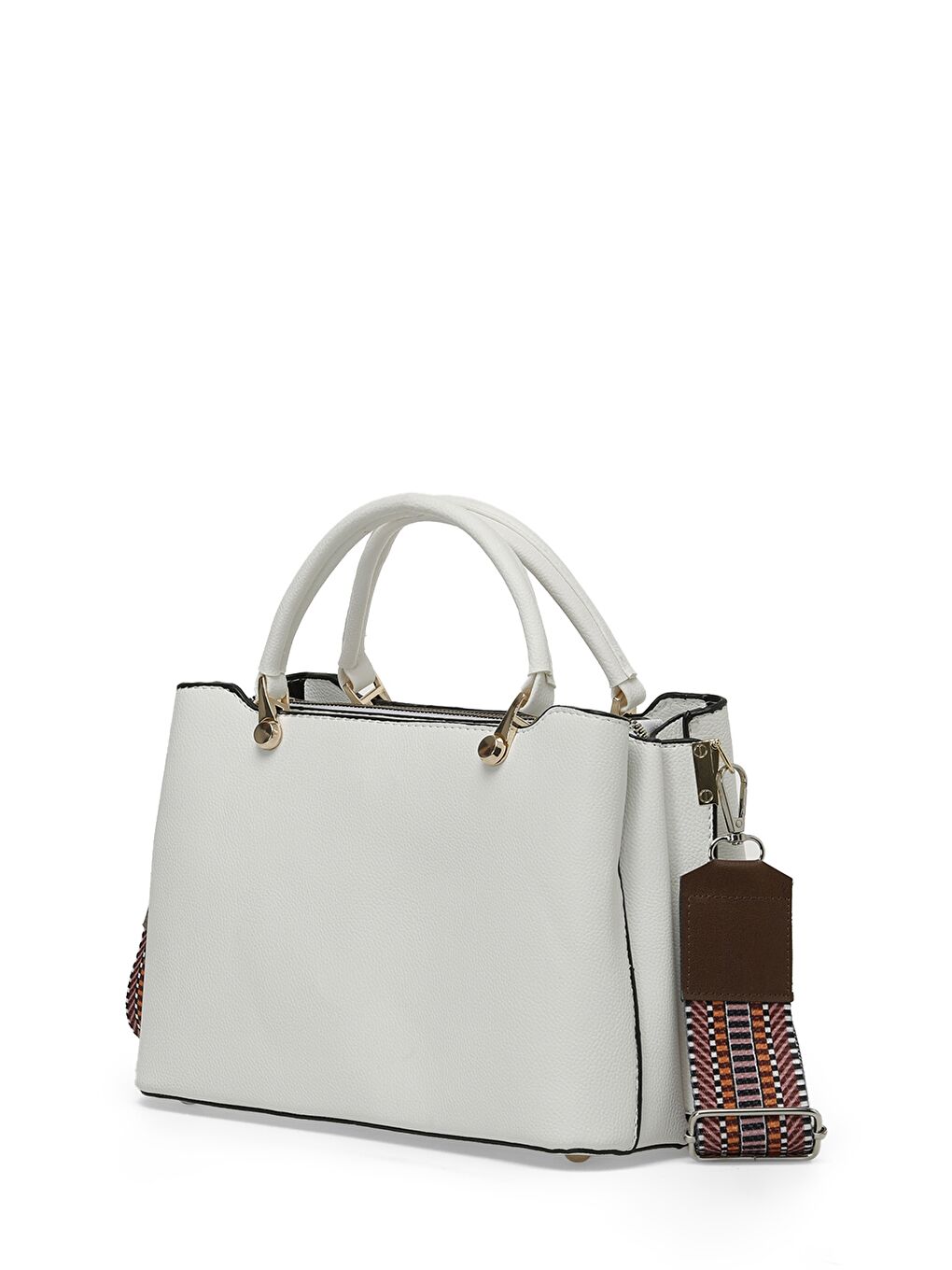 NTRL AKS EL 4FX Beyaz Kadın El Çantası-1