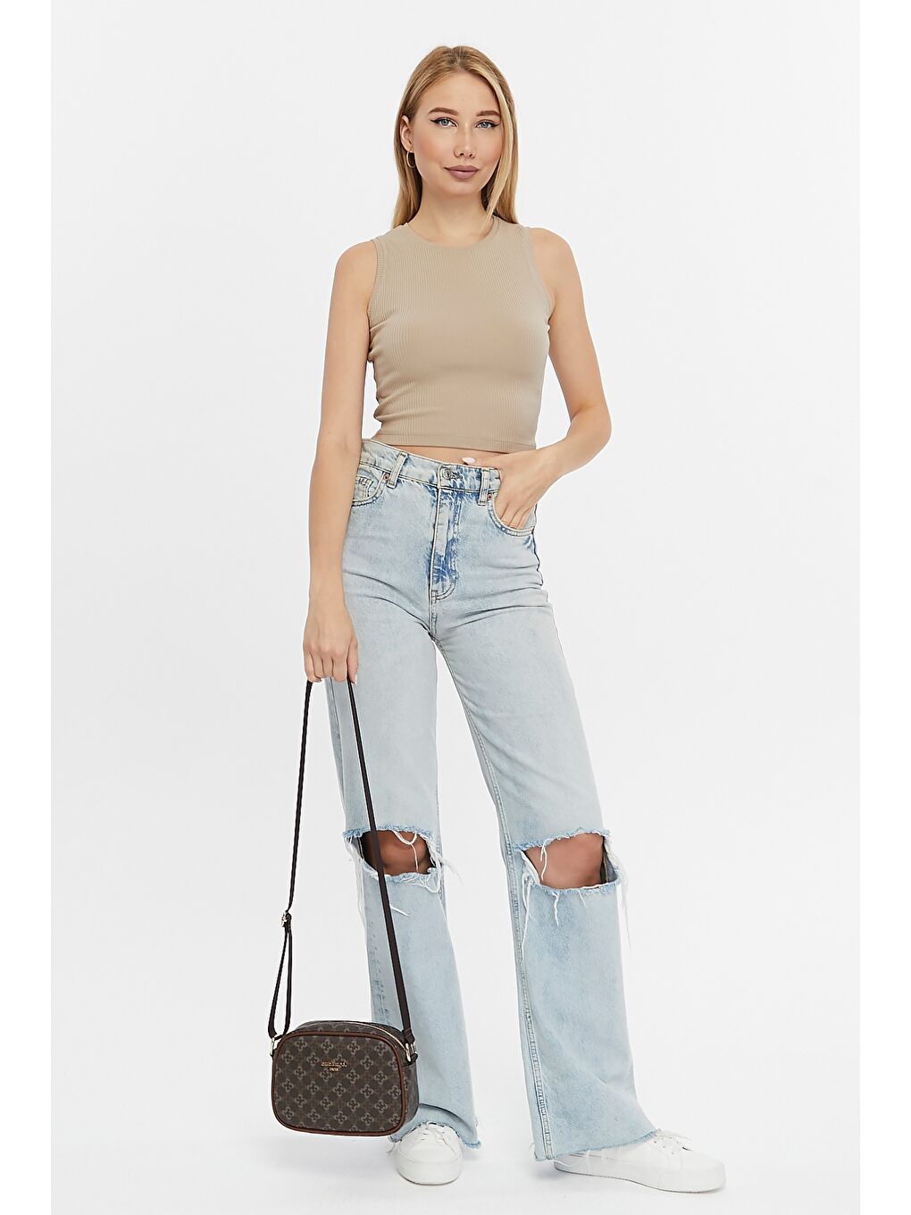 Kahverengi Kadın Çapraz Çanta-1