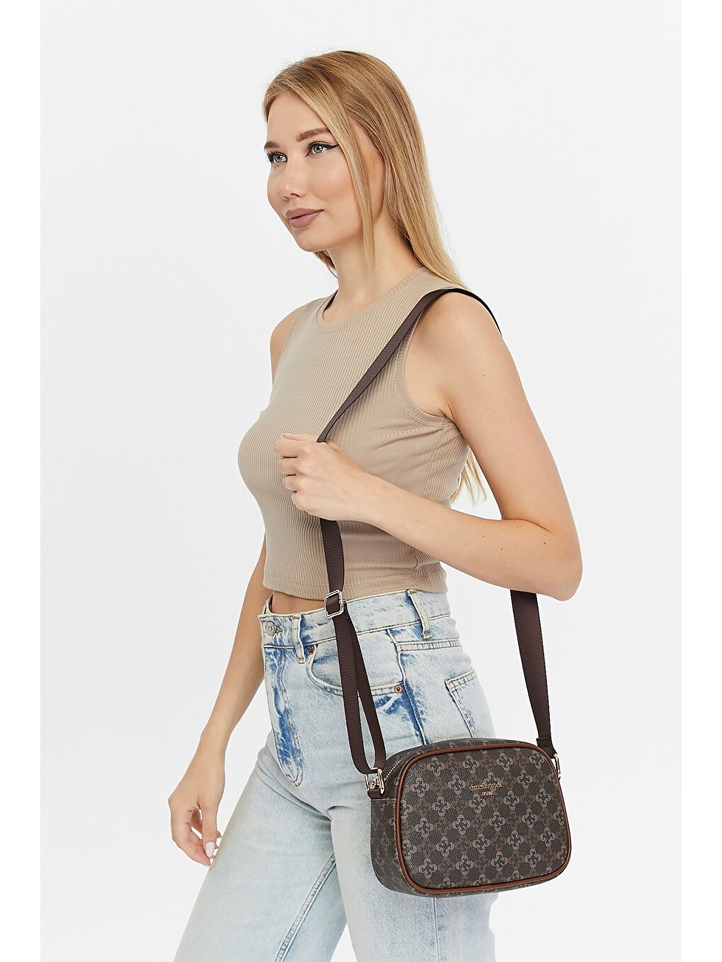 Kahverengi Kadın Çapraz Çanta-2
