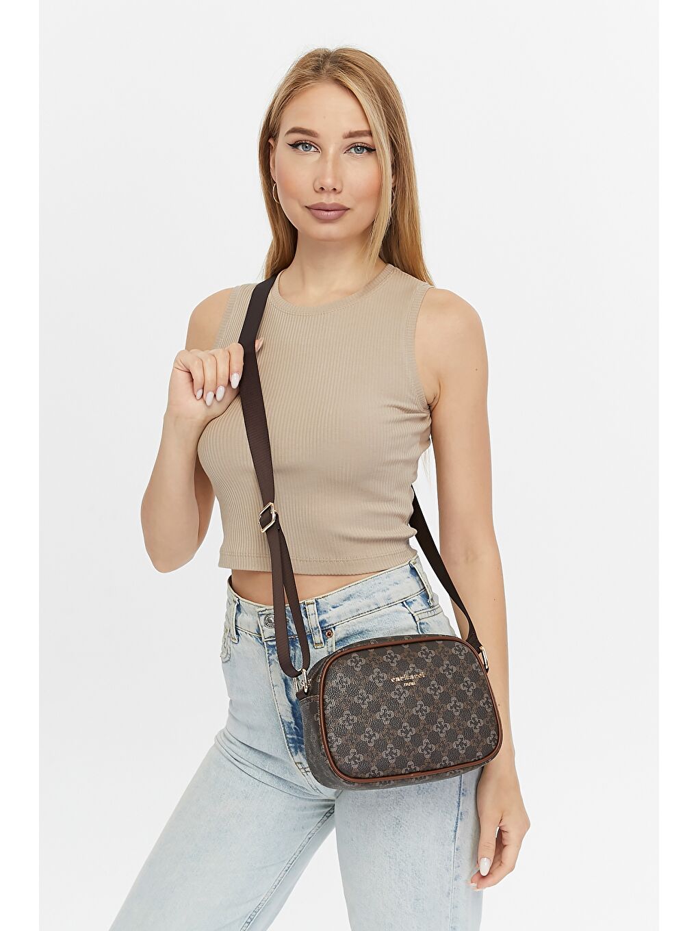 Kahverengi Kadın Çapraz Çanta-3