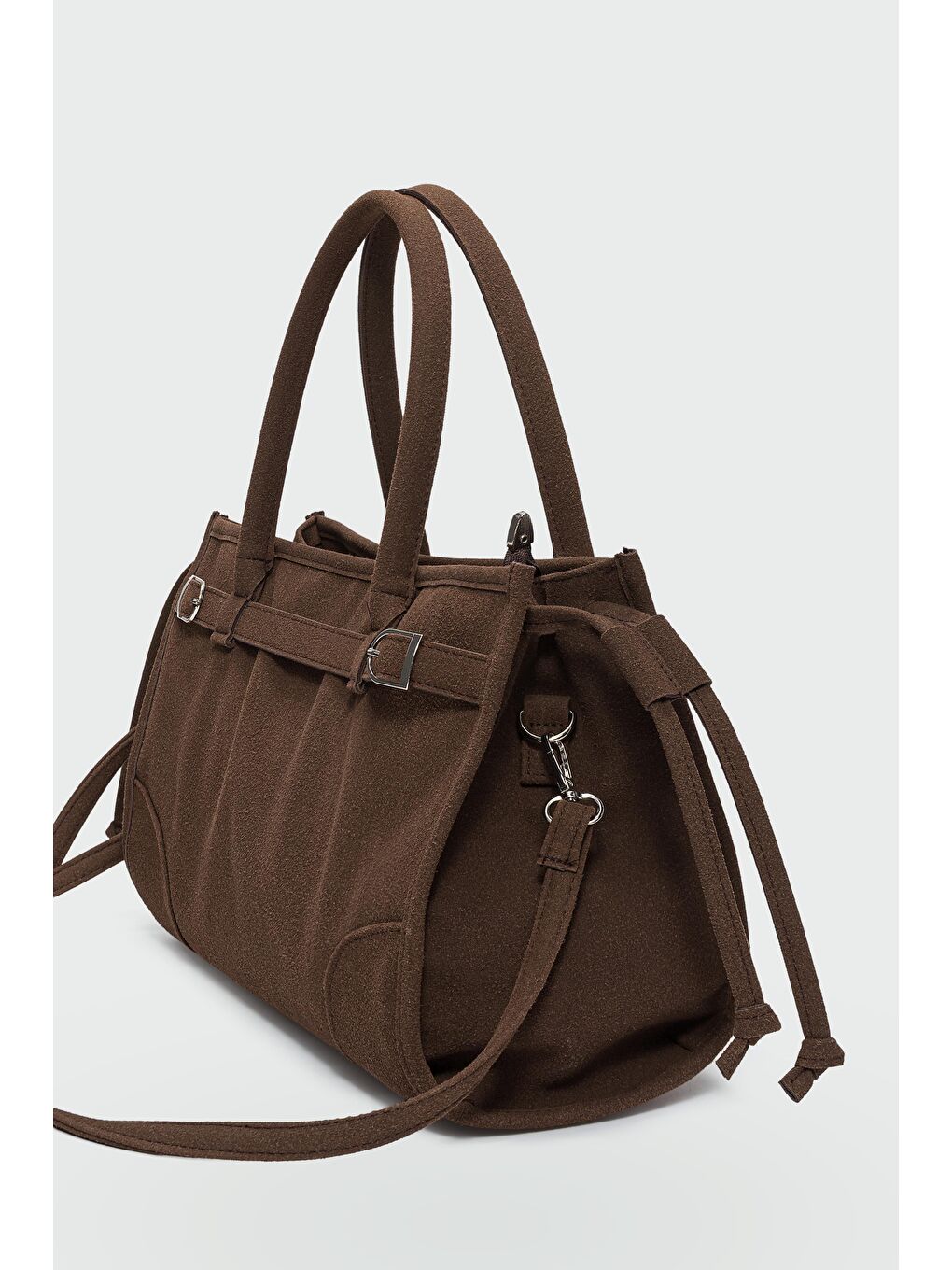 Kahverengi Fabiana Süet Omuz Çanta Kahve-1