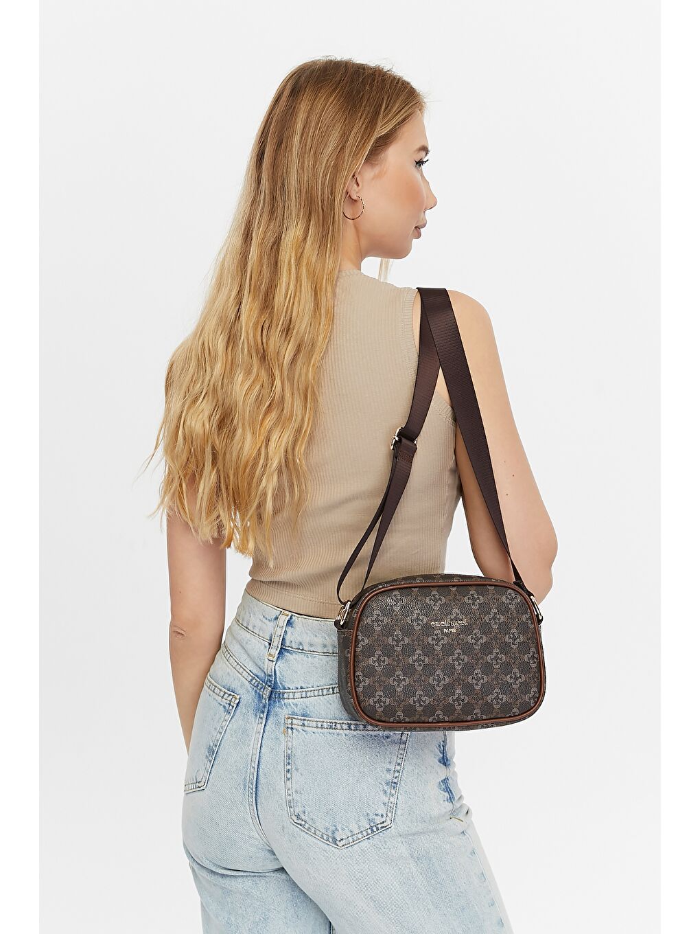 Kahverengi Kadın Çapraz Çanta-4