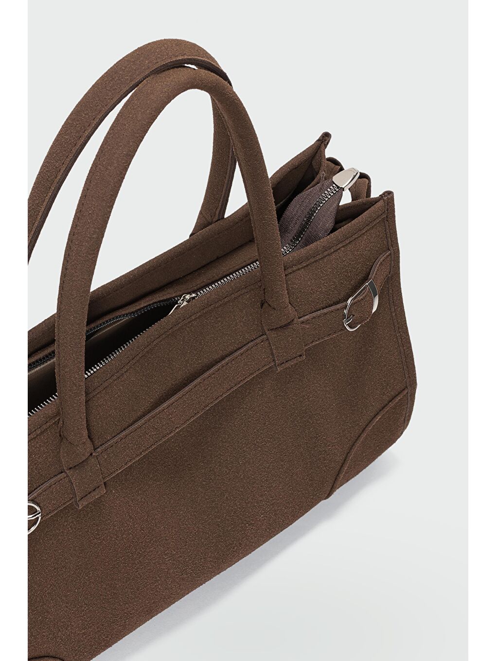 Kahverengi Fabiana Süet Omuz Çanta Kahve-2