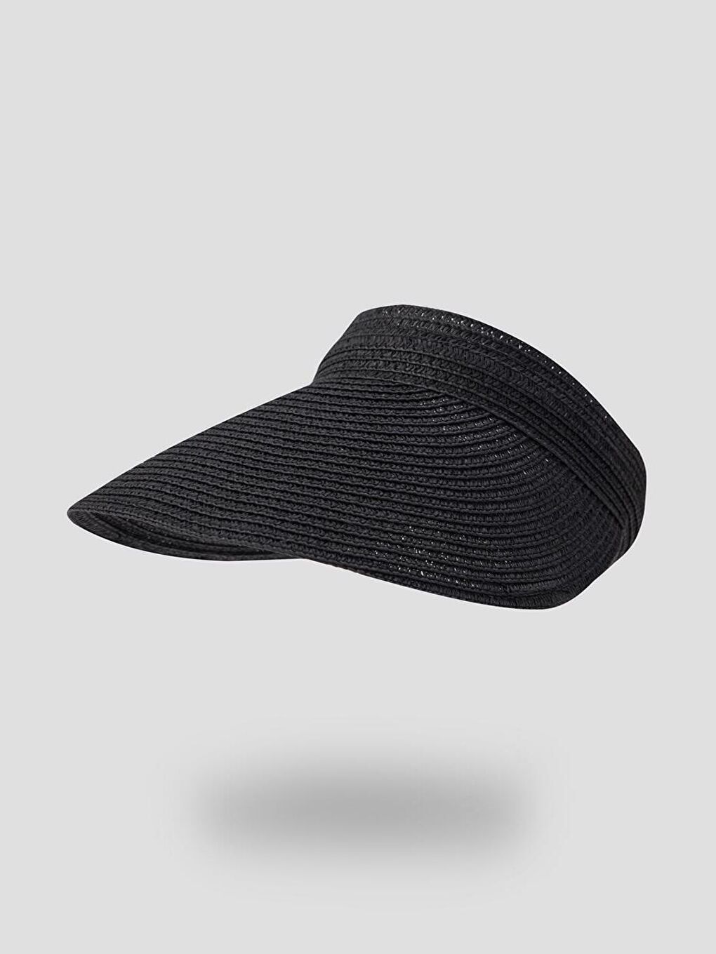 Siyah Arkası Lastikli Hasır Vizör Şapka HSR2089