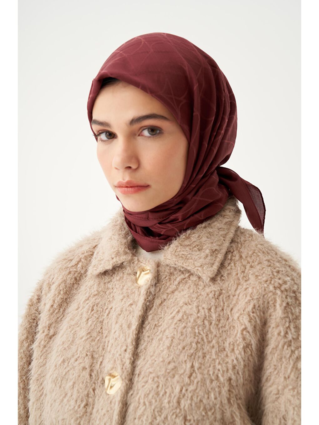 Bordo-İpek Eşarp-1