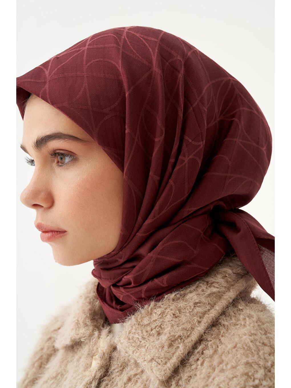 Bordo-İpek Eşarp-2