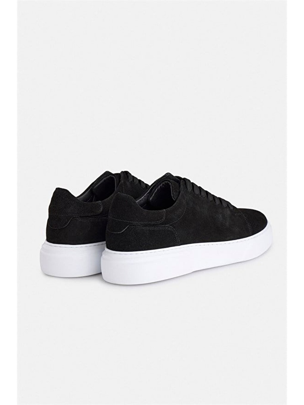 Siyah Gerçek Deri Bağcıklı Sneakers-3