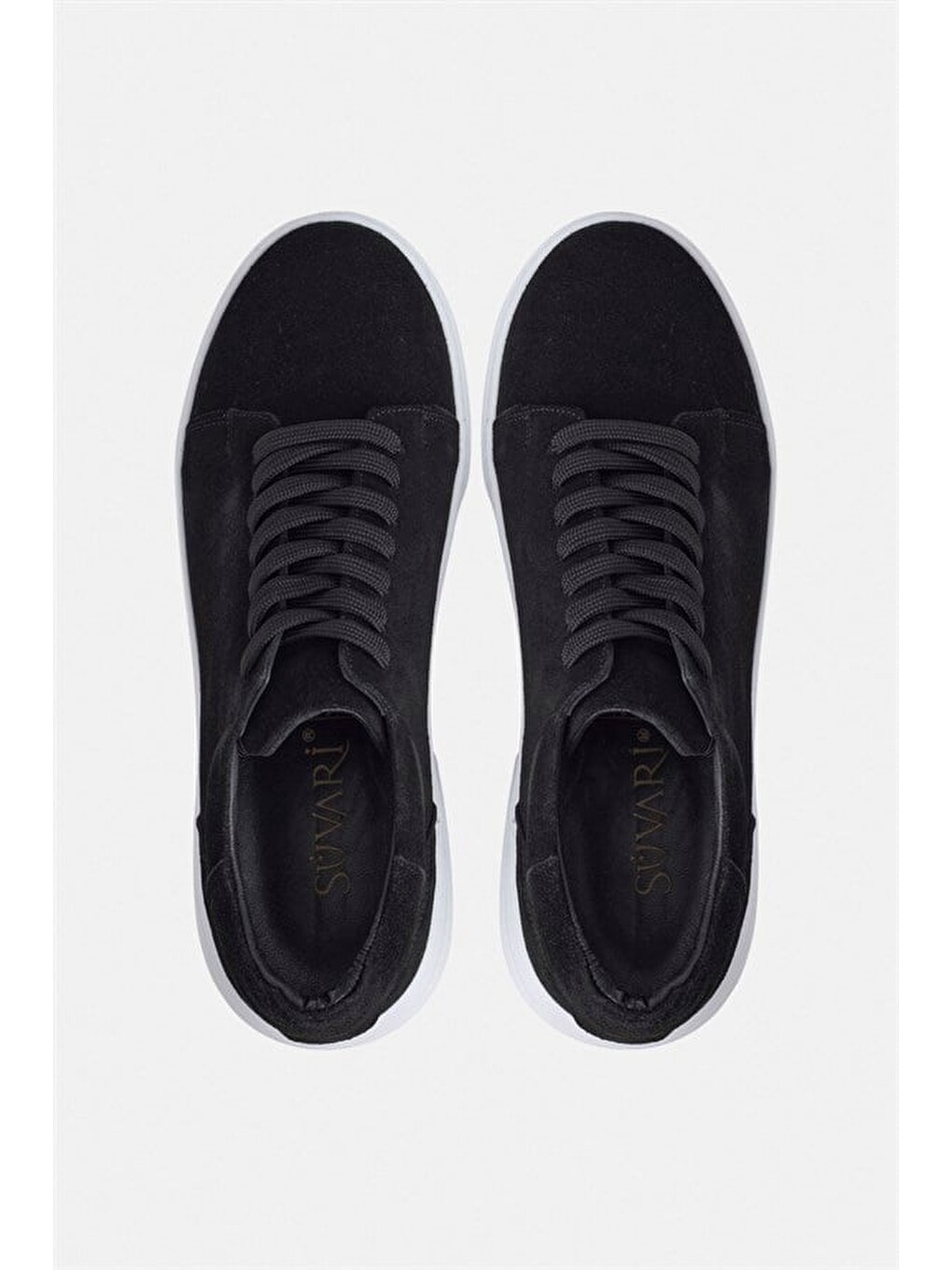 Siyah Gerçek Deri Bağcıklı Sneakers-5