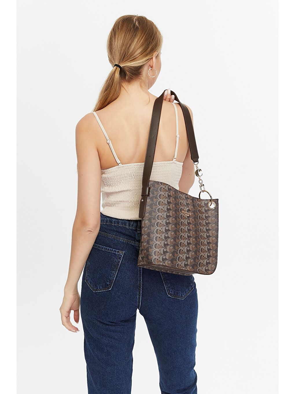 Kahverengi Kadın Omuz Çantası-4