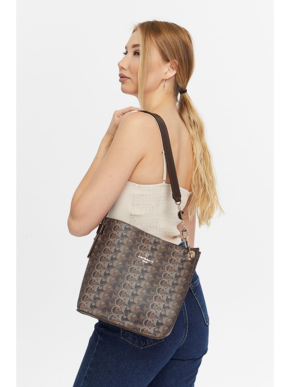 Kahverengi Kadın Omuz Çantası-5