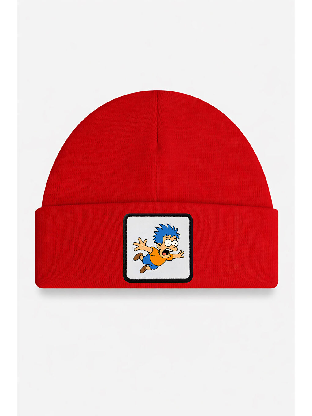 Çizgi Film Logolu Kırmızı Çocuk Bere