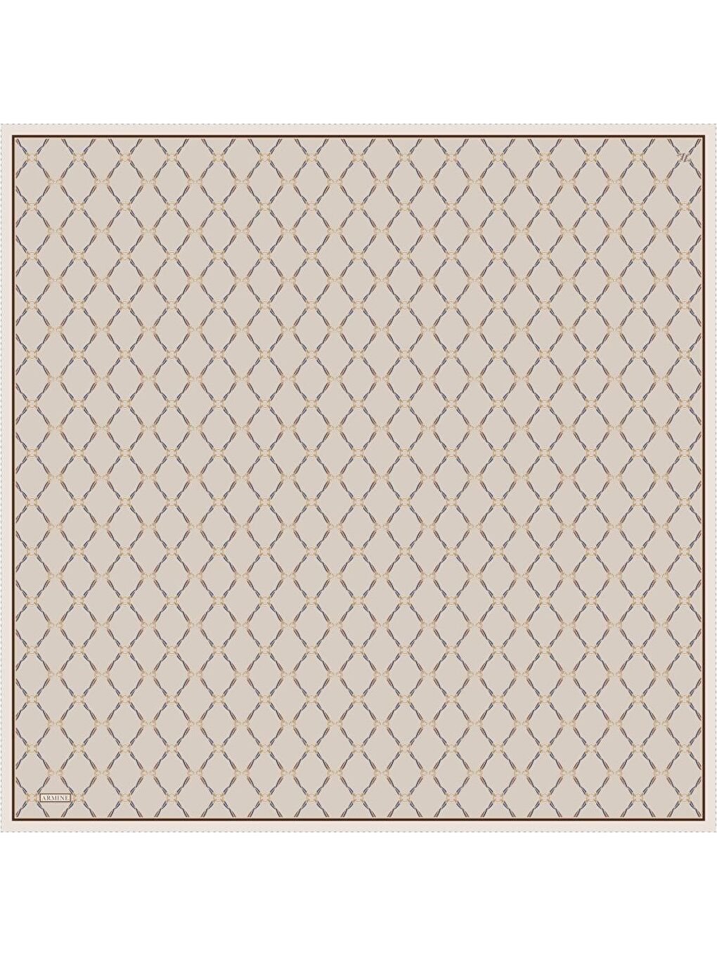 Bej Saf İpek Twill Eşarp 9538D 35-4