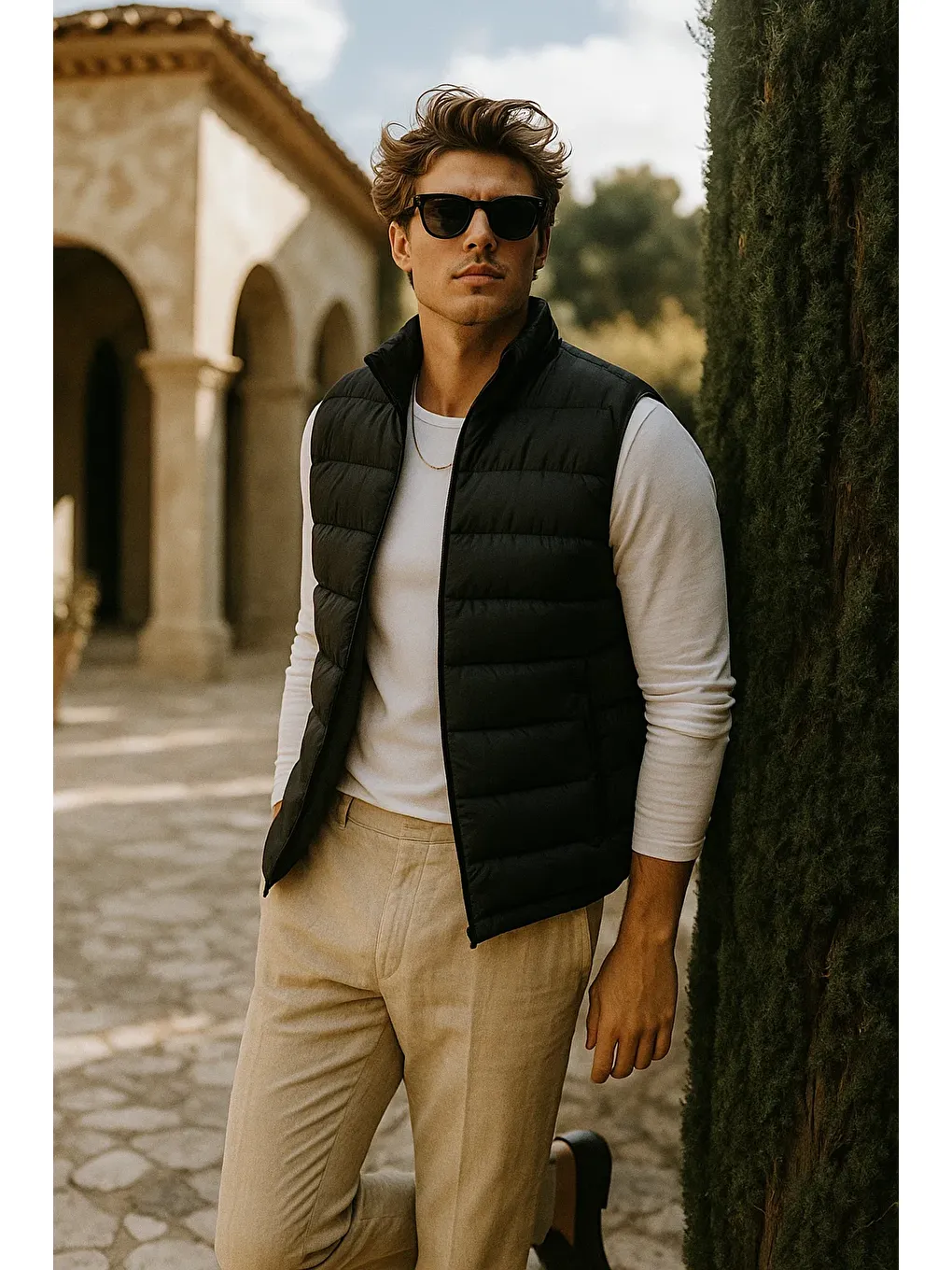 Erkek Kışlık Premium Trend Fermuarlı Siyah Şişme Yelek-2