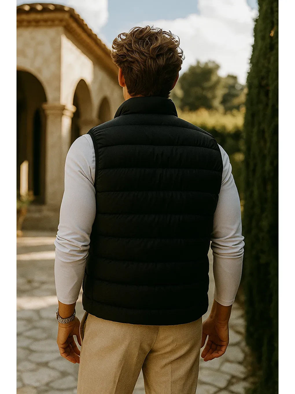 Erkek Kışlık Premium Trend Fermuarlı Siyah Şişme Yelek-5