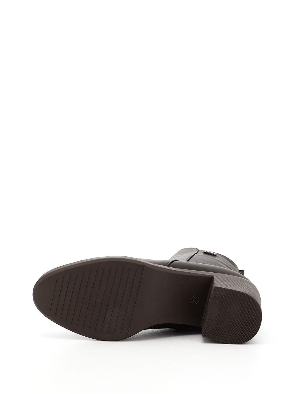 Kahverengi Kadın ÇİKOLATA KAHVE Fermuarlı Kalın Topuklu Bot-3