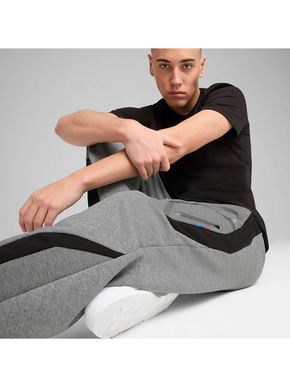 Gri BMW M Motorsport Erkek Eşofman Altı-1