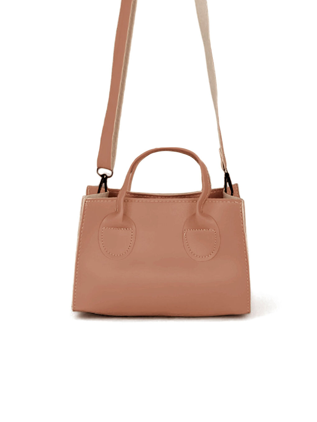 Kahverengi Kadın Kahve Mini Boy Suni Deri Askılı El ve Omuz Çantası-1