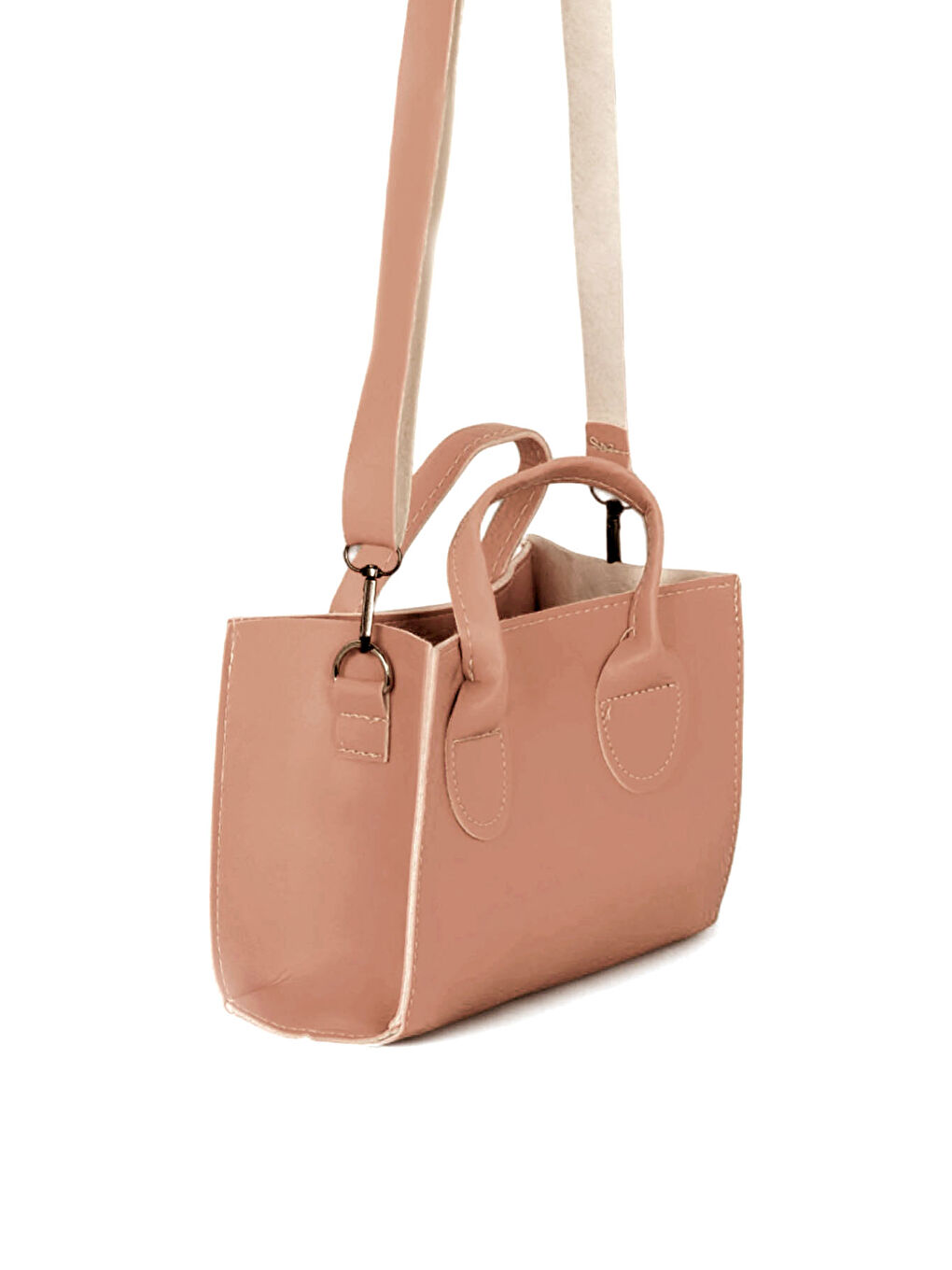 Kahverengi Kadın Kahve Mini Boy Suni Deri Askılı El ve Omuz Çantası-2