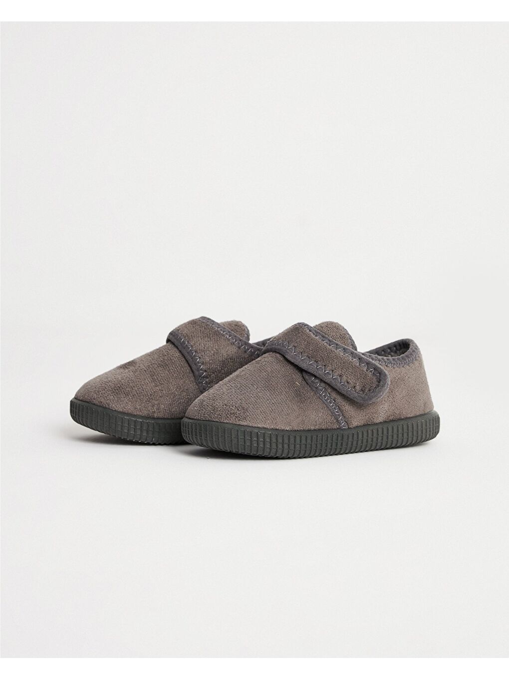 Antrasit Çocuk Süet Cırtlı Ev Ayakkabısı - REMY