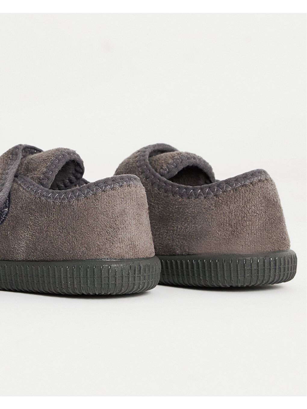 Antrasit Çocuk Süet Cırtlı Ev Ayakkabısı - REMY-1