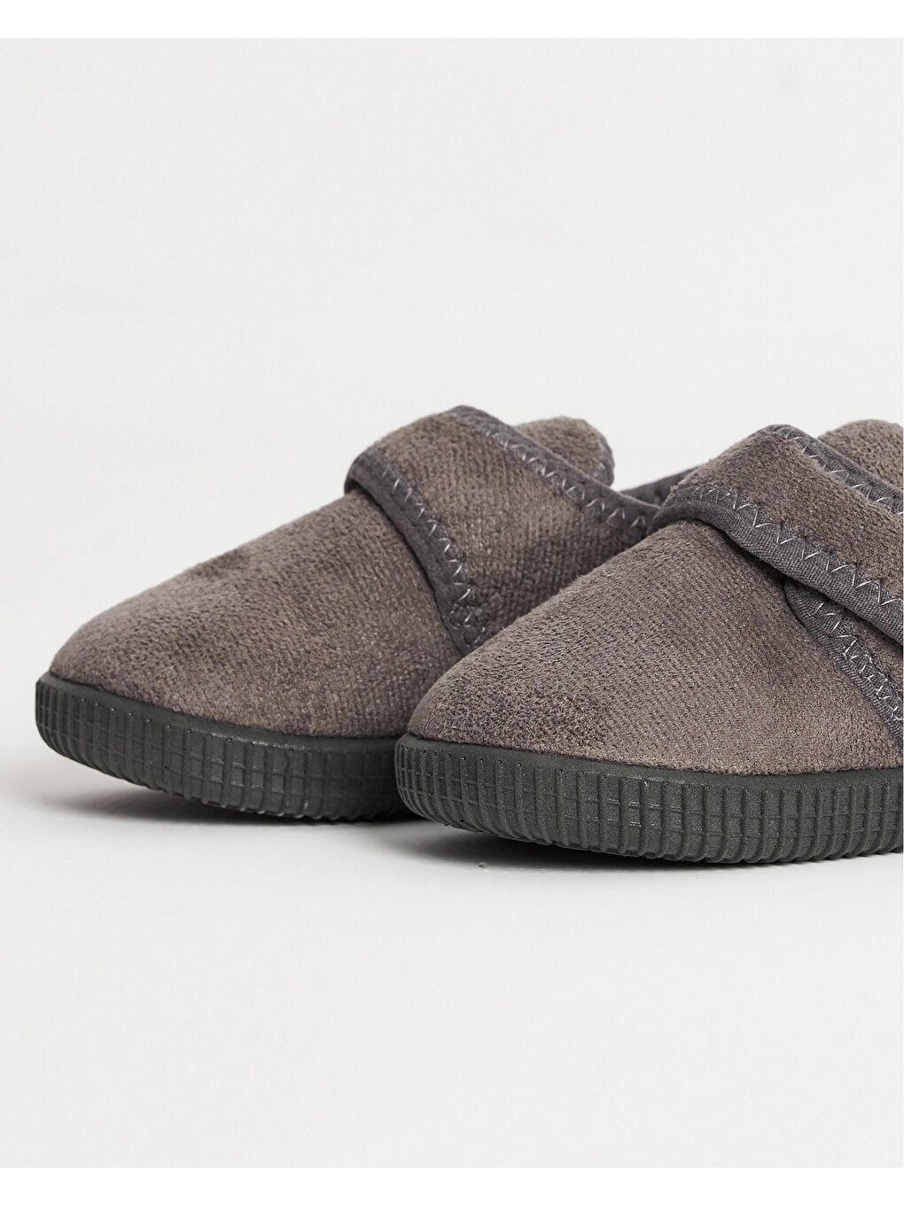 Antrasit Çocuk Süet Cırtlı Ev Ayakkabısı - REMY-2