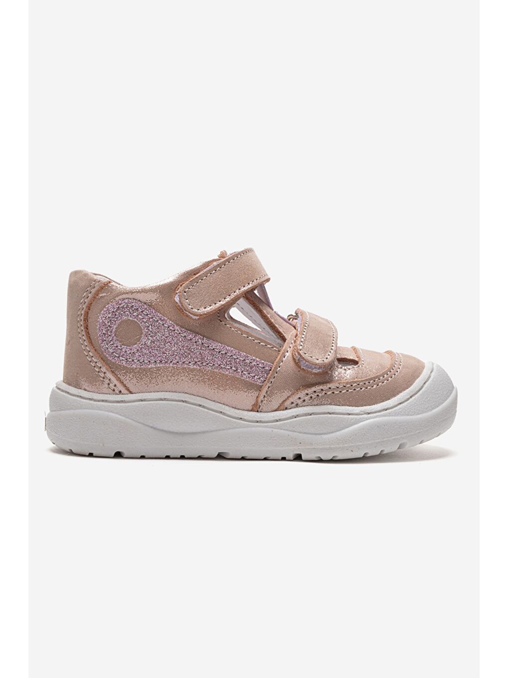 Pembe Unisex Bebek Pudra Hakiki Deri Günlük İlk Adım Ayakkabı-3