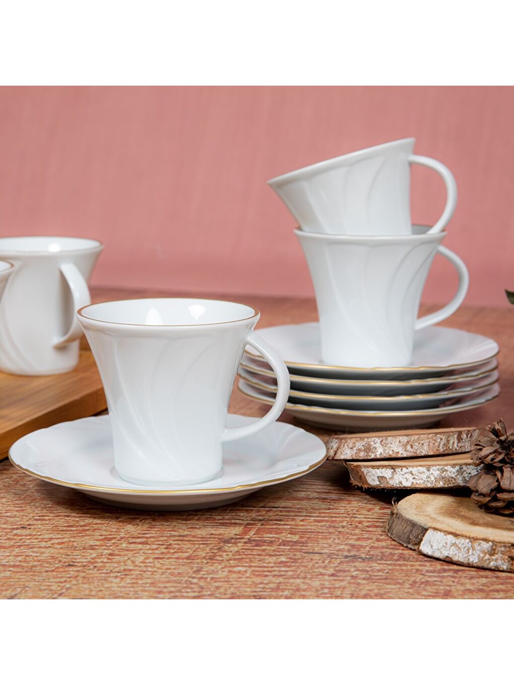 Ekru Soprano 12 Parça 6 Kişilik Çay Takımı-2