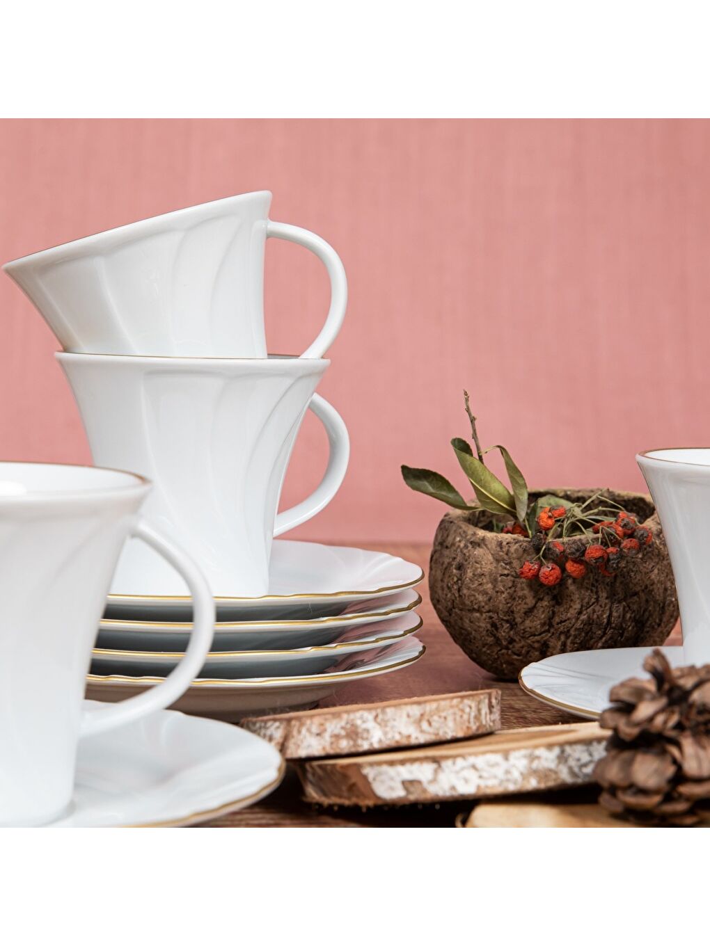 Ekru Soprano 12 Parça 6 Kişilik Çay Takımı-3