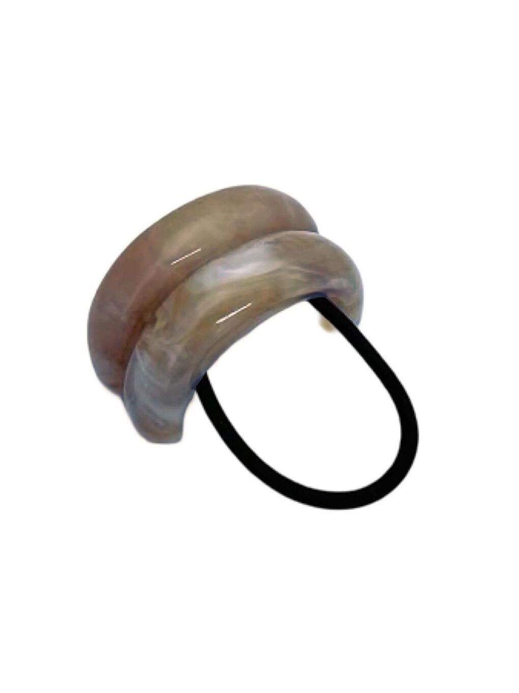 Bej Akrilik Petit Lastikli Atkuyruğu Tokası