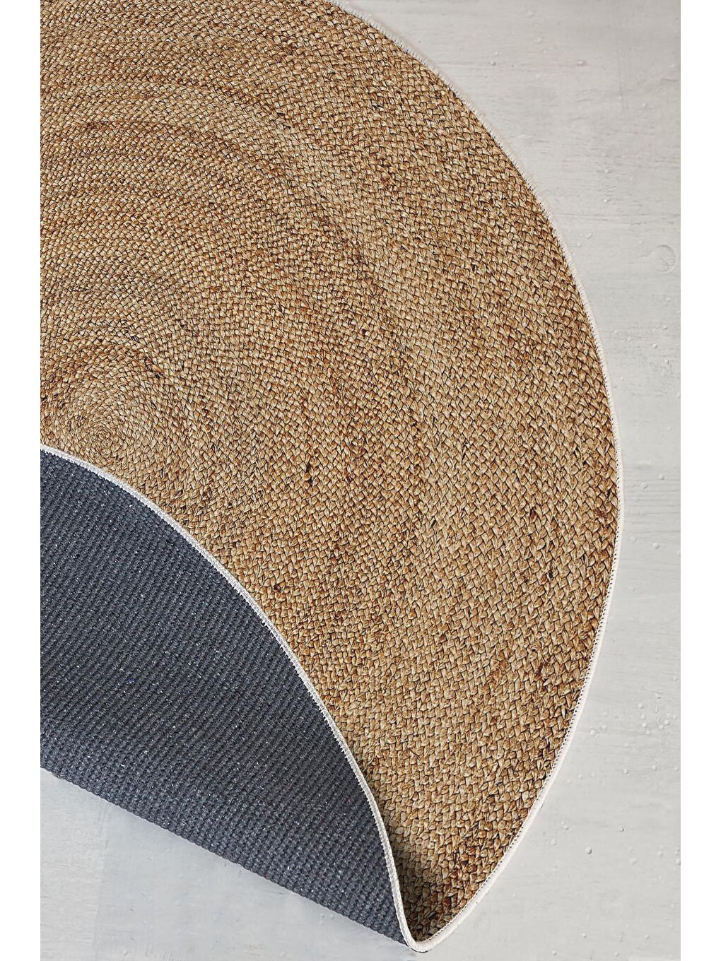 Bej Pamuk Taban, Yıkanabilir, Kaydırmaz Taban, Modern Halı  180 x 180 cm-3