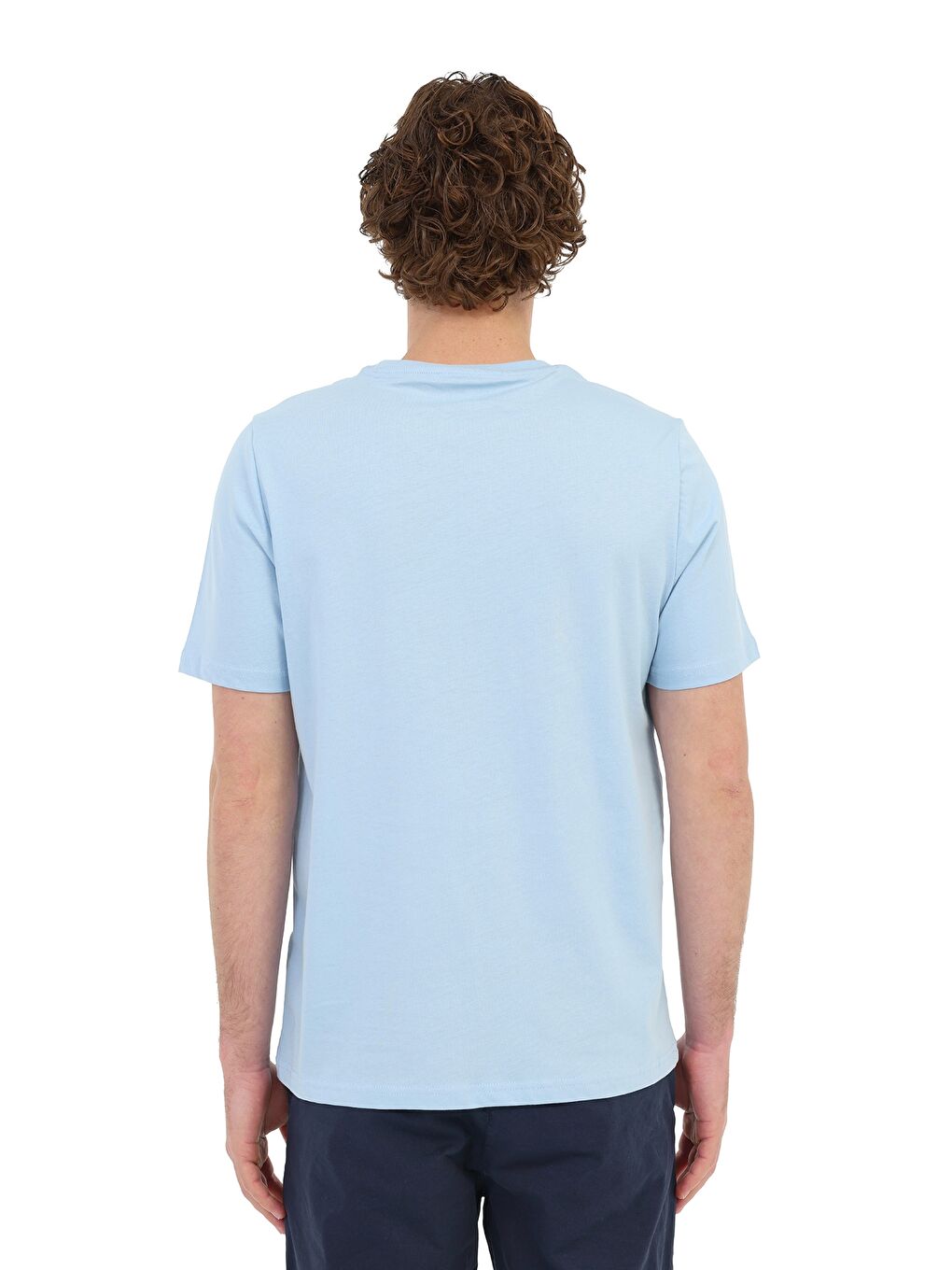 MB CT102 C NK T-SH 6FX Mavi Erkek Kısa Kol T-Shirt-1