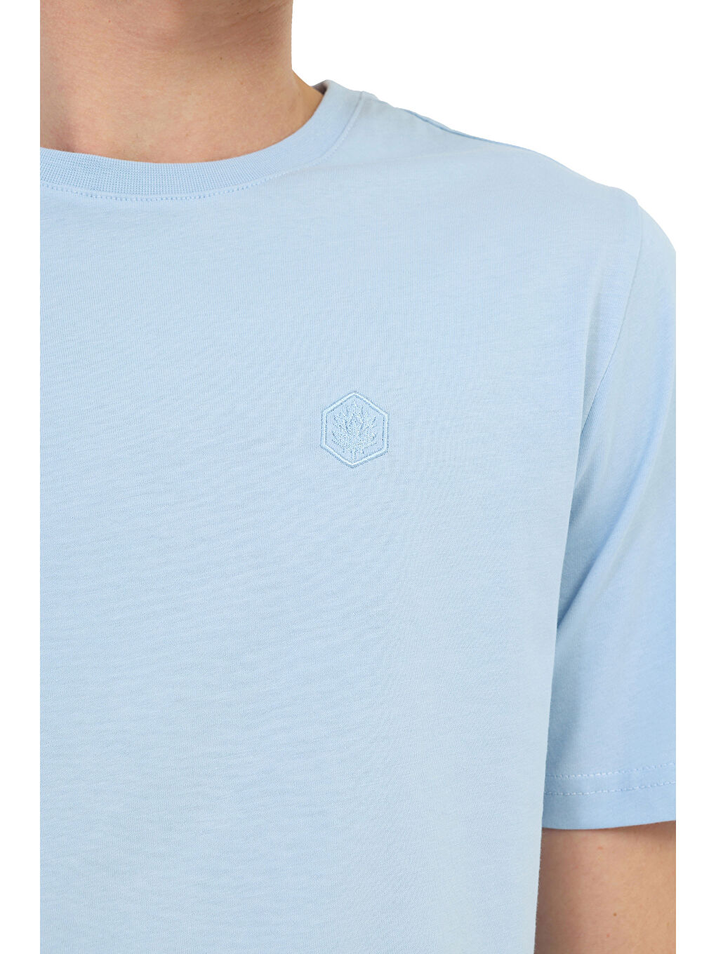 MB CT102 C NK T-SH 6FX Mavi Erkek Kısa Kol T-Shirt-3