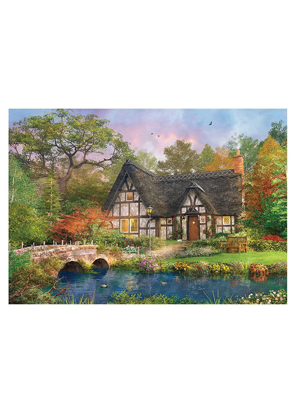 KS GAMES Renksiz Puzzle 2000 Parça The Stoney Bridge Cottage 11479 - 1