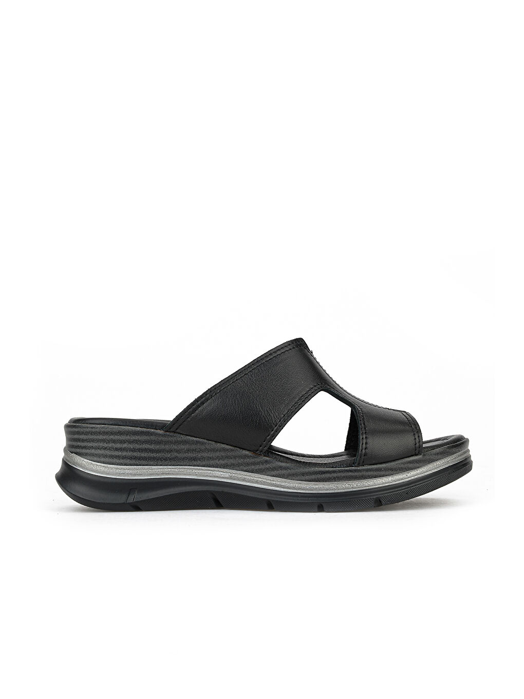 Kadın Hakiki Deri Dolgu Terlik 1611020Z2565 Siyah